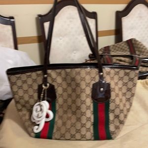 Authentic Gucci Mono Tote Canvas